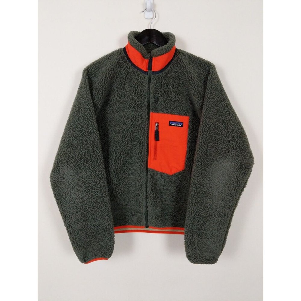 Patagonia Green and Orange Fleece Jacket
